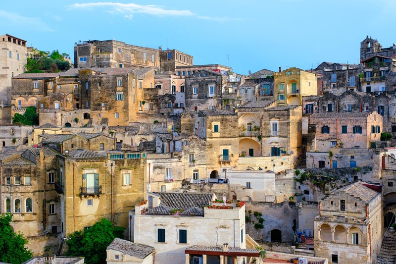 A display of the countless colours of the Sassi of Matera after the rain.