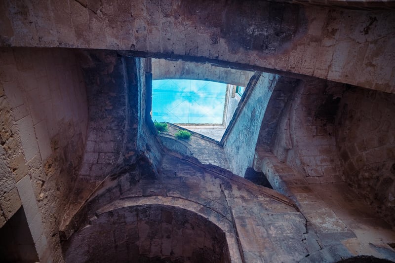 The interior of Palazzo Santoro in Matera.
